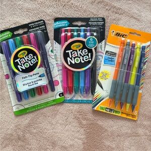 Crayola Take Note! Felt-Tip Pens - Vibrant Colors